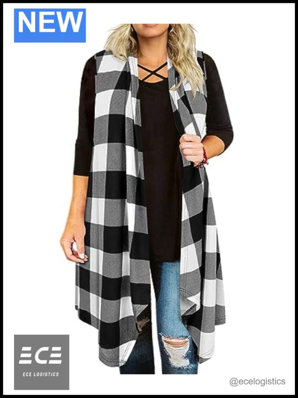 Plus Size Open Front Long Cardigan Lightweight Loose Knit Coat with Pockets